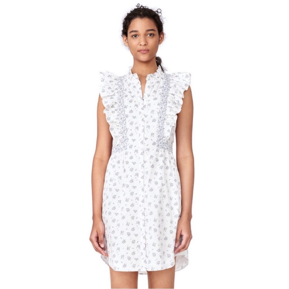 Rebecca Taylor White Floral Mini Dress